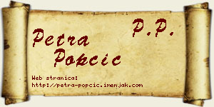 Petra Popčić vizit kartica